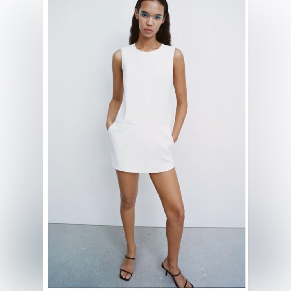 Zara Jumpsuit dress oyster white. size M $39